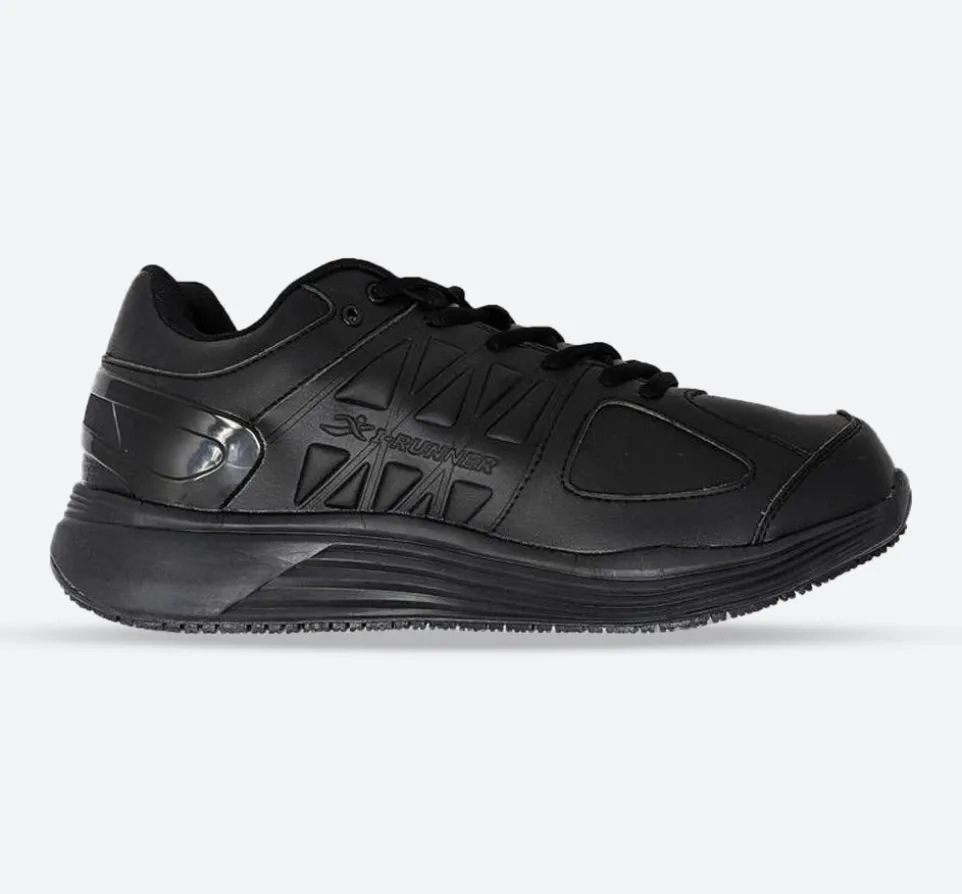 Womens Wide Fit I-Runner Pro Leather Trainers
