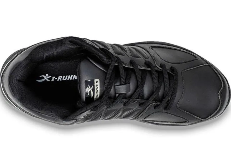 Womens Wide Fit I-Runner Pro Leather Trainers
