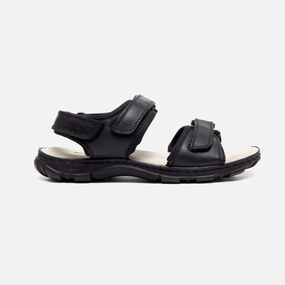 Womens Wide Fit James Leather Sandals by Tredd Well