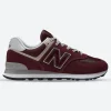 Women's Wide Fit New Balance  ML574EVM Running Trainers - Exclusive - Burgundy/White ENCAP