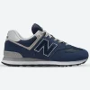 Women's Wide Fit New Balance  ML574EVN Running Trainers - Exclusive - Navy ENCAP