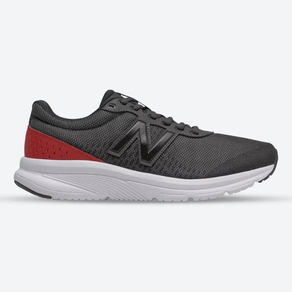 Womens Wide Fit New Balance M411CK2 Walking and Running Trainers - Black/Red