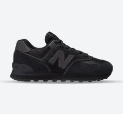 Women's Wide Fit New Balance ML574EVE Running Trainers - Exclusive - Black ENCAP
