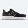Women's Wide Fit New Balance M411LB3 Walking and Running Trainers - Black/White