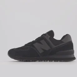 Women's Wide Fit New Balance  ML574EVE Running Trainers - Exclusive - Black ENCAP