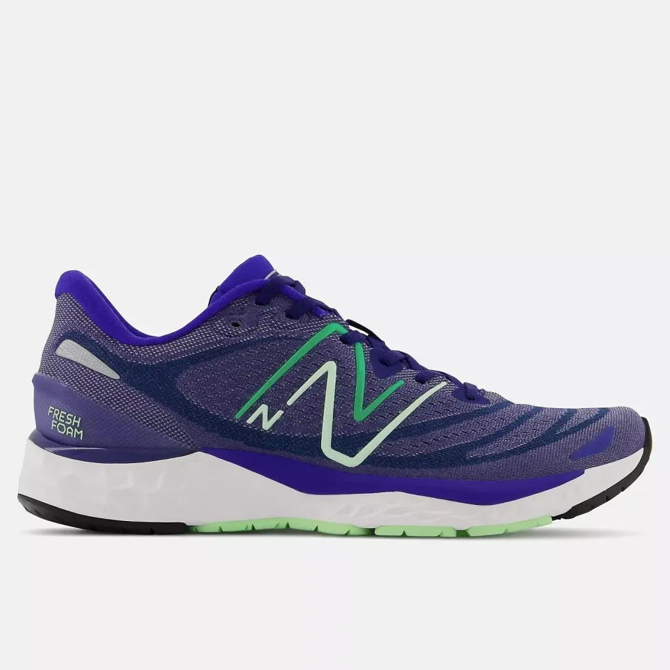 Women's Wide Fit New Balance MSOLVPW4 Running/Walking Trainers - Blue/Grey