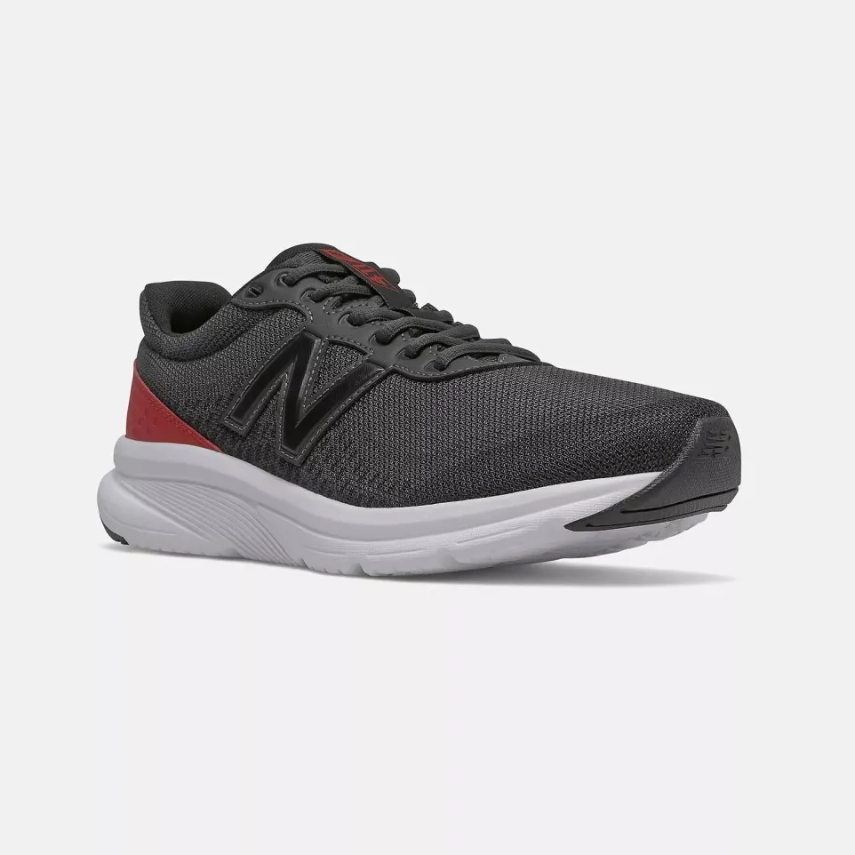 Womens Wide Fit New Balance M411CK2 Walking and Running Trainers - Black/Red