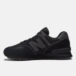 Women's Wide Fit New Balance ML574EVE Running Trainers - Exclusive - Black ENCAP