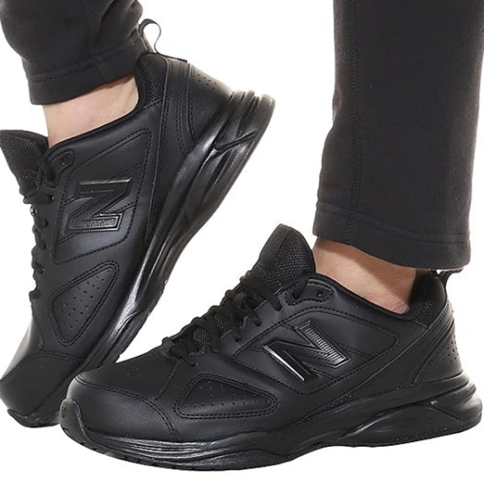 Womens Wide Fit New Balance MX624AB5 Black Trainers ABZORB