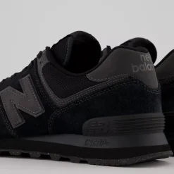 Women's Wide Fit New Balance ML574EVE Running Trainers - Exclusive - Black ENCAP
