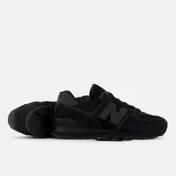 Women's Wide Fit New Balance ML574EVE Running Trainers - Exclusive - Black ENCAP