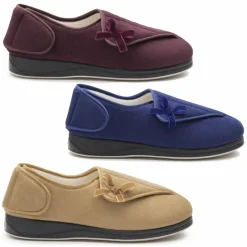Womens Wide Fit Padders Penny Slippers