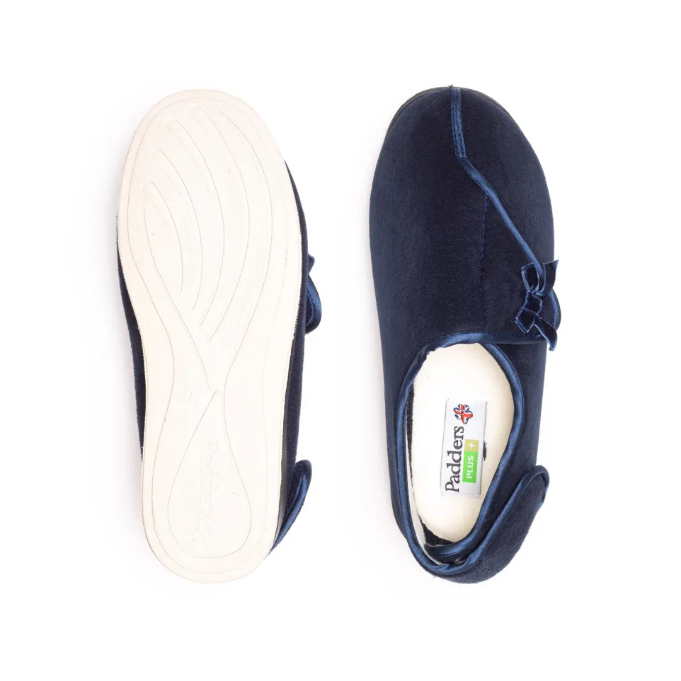 Womens Wide Fit Padders Penny Slippers