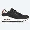 Women's Wide Fit Skechers Uno 155196 Shimmer Away Trainers