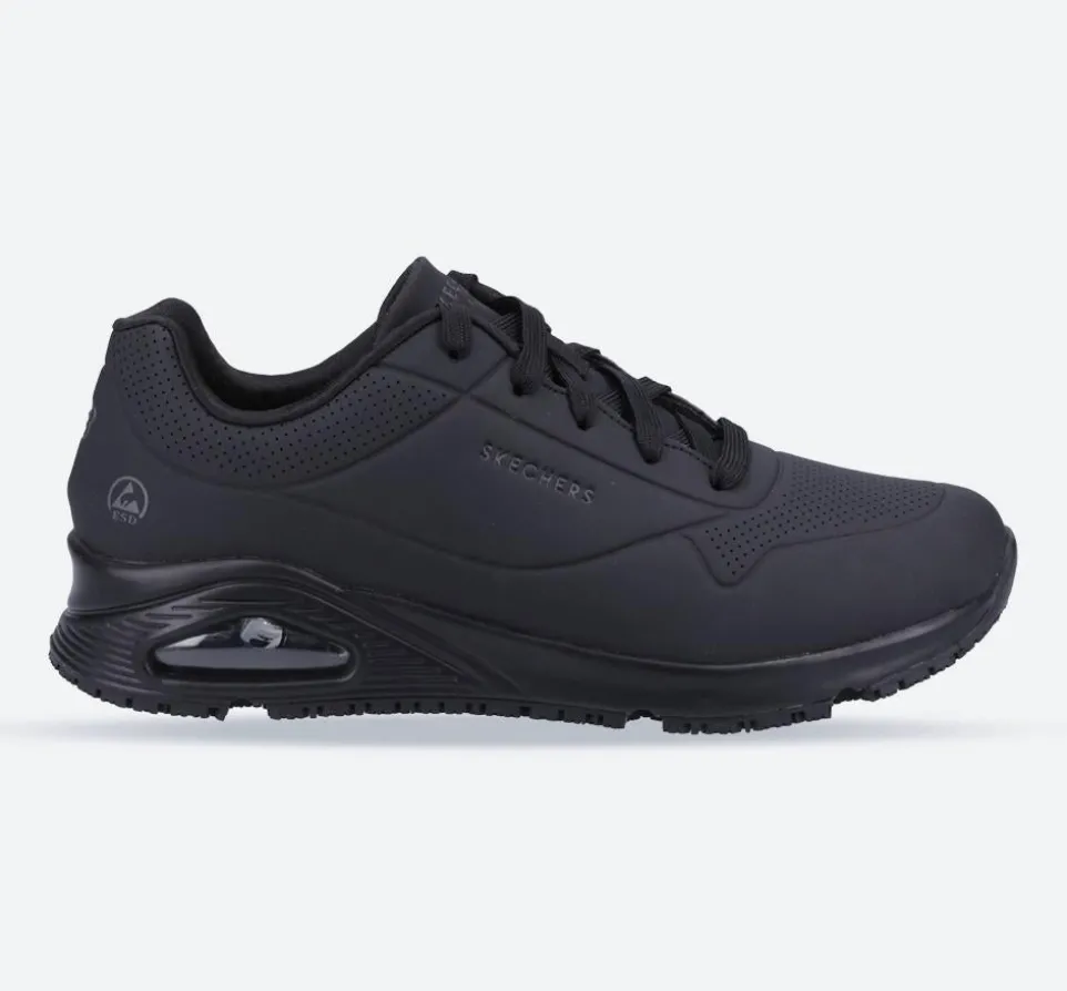 Women's Wide Fit Skechers 108021EC Uno Sr Trainers