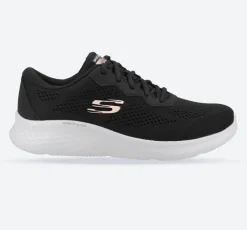 Women's Wide Fit Skechers 149991 Skech Lite Pro Perfect Time Trainers - Black/Rose Gold