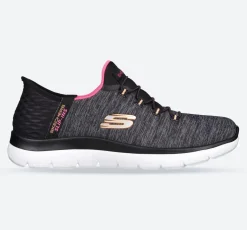 Women's Wide Fit Skechers 149937W Summits Dazzling Haze Vegan Trainers