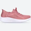Women's Wide Fit Skechers 149710 Slip-ins Ultra Flex 3.0 Brilliant Path Trainers - Mauve