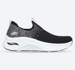 Women's Wide Fit Skechers 149684 Arch Fit D'Lux Key Journey Trainers - Black