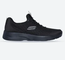 Women's Wide Fit Skechers 149657 Dynamight 2.0 Real Smooth Trainers - Black