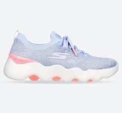 Women's Wide Fit Skechers 124905 Go Walk Massage Fit Upsur Trainers