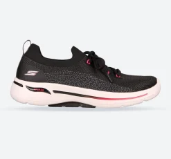 Women's Wide Fit Skechers 124863 Go Walk Arch Fit Clancy Trainers