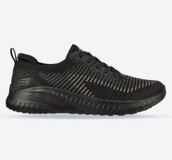 Women's Wide Fit Skechers 117207 Bobs Squad Chaos Renegade Trainers - Black