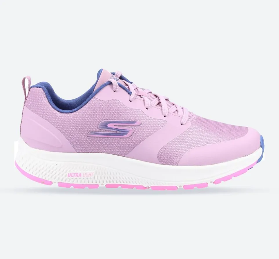 Women's Wide Fit Skechers 128275 GO RUN Consistent Lunar Night Trainers - Mauve