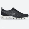 Women's Wide Fit Skechers 104325 Glide-Step Head Start Trainers - Black