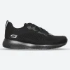 Womens Wide Fit Skechers 32504 Bobs Tough Talk Trainers - Black