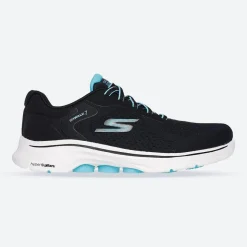 Women's Wide Fit Skechers 125215 Go Walk 7 Cosmic Waves Trainers