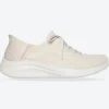 Women's Wide Fit Skechers 149710 Slip-ins Ultra Flex 3.0 Brilliant Trainers - Natural