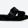 Women's Wide Fit Skechers 167238 Cozy Wedge Slippers