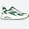 Women's Wide Fit Skechers 177424 Tres Air Uno Street Fl Air Trainers - White/Green