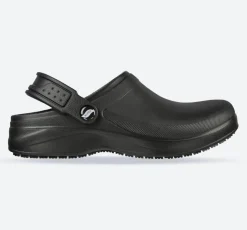 Women's Wide Fit Skechers 108067 Riverbound Pasay Arch Fit Clog Shoes