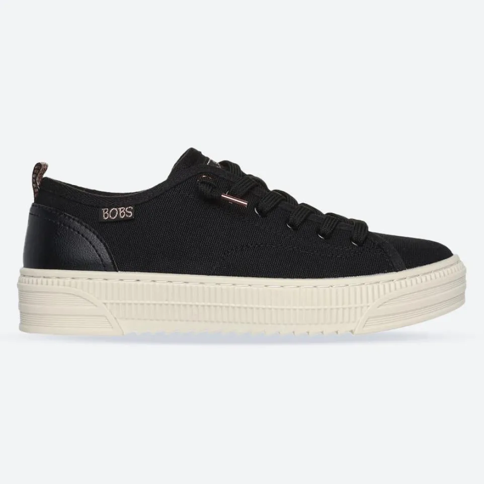 Women's Wide Fit Skechers Bobs Copa 114640 Canvas Shoes