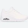 Women's Wide Fit Skechers 73690 Uno Stand On Air Sports Trainers