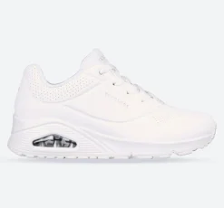 Women's Wide Fit Skechers 73690 Uno Stand On Air Sports Trainers