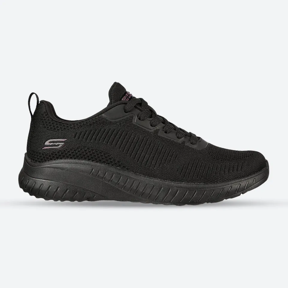Womens Wide Fit Skechers Bobs Squad Chaos Face Off 117209 Vegan Trainers