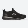 Women's Wide Fit Skechers Squad Sr 77222 Walking Work Shoes