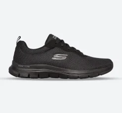 Womens Wide Fit Skechers Flex Appeal 4.0 - 149303 Walking Trainers - Black