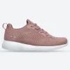 Womens Wide Fit Skechers Bobs Tough Talk-32504 Trainers - Blush