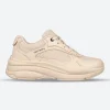 Women's Wide Fit Skechers 177402 Street Twisterz Lighten Up Trainers - Sand