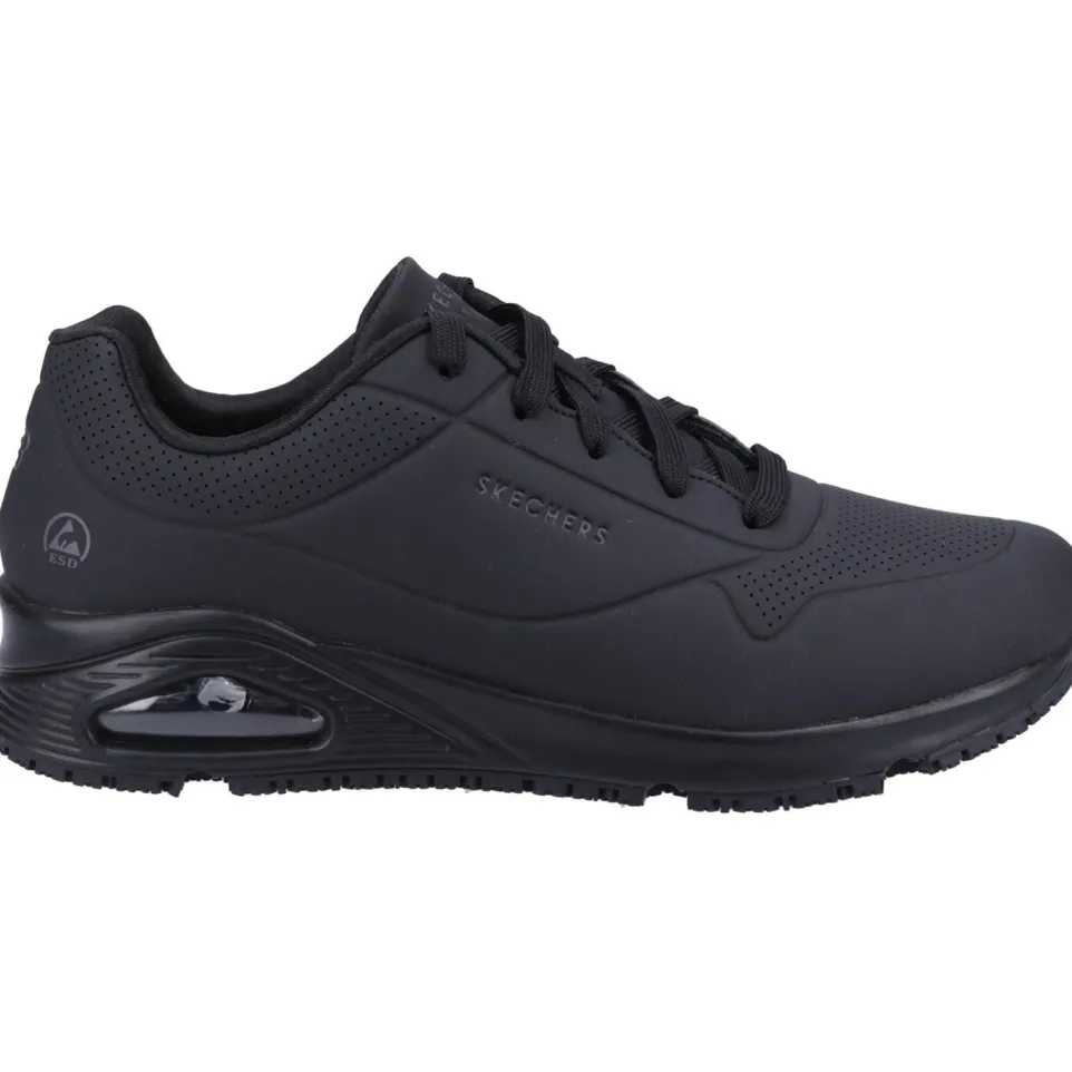 Women's Wide Fit Skechers 108021EC Uno Sr Trainers