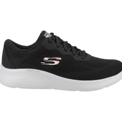 Women's Wide Fit Skechers 149991 Skech Lite Pro Perfect Time Trainers - Black/Rose Gold