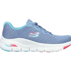 Women's Wide Fit Skechers 149722 Arch Fit Infinity Cool Trainers - Blue/Multi