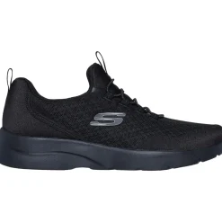 Women's Wide Fit Skechers 149657 Dynamight 2.0 Real Smooth Trainers - Black