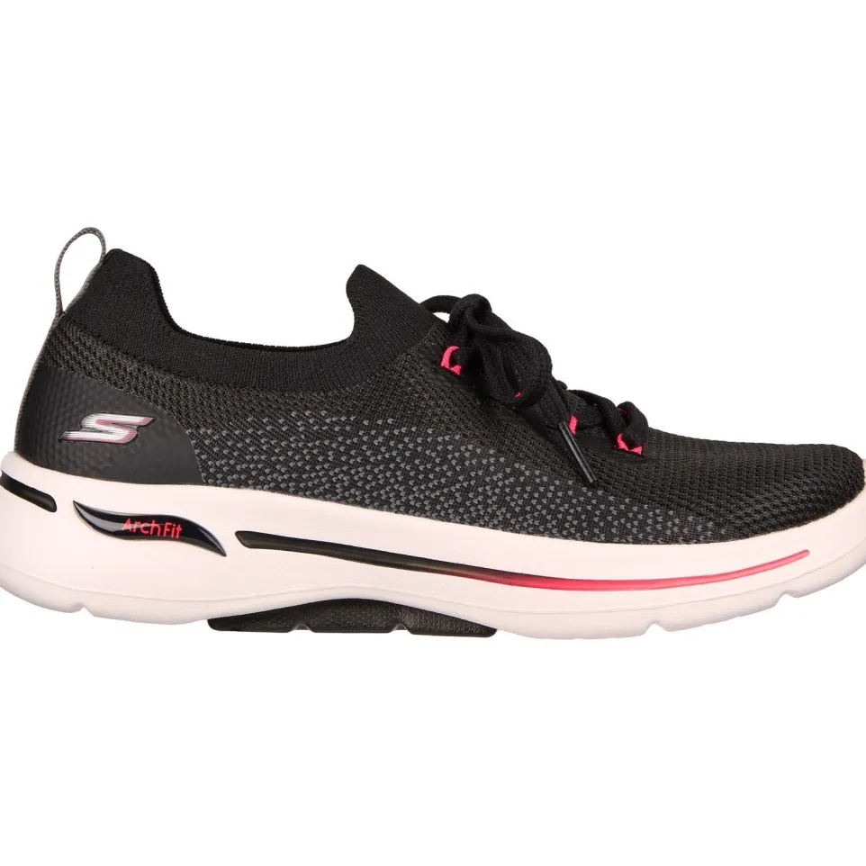 Women's Wide Fit Skechers 124863 Go Walk Arch Fit Clancy Trainers