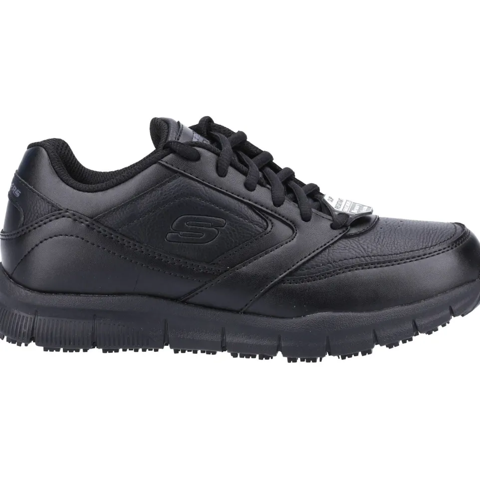 Women's Wide Fit Skechers 77235EC Nampa Wyola Occupational Trainers
