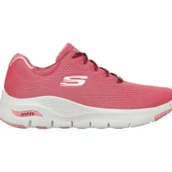 Women's Wide Fit Skechers 149057 Unny Outlook Sports Trainers - Rose
